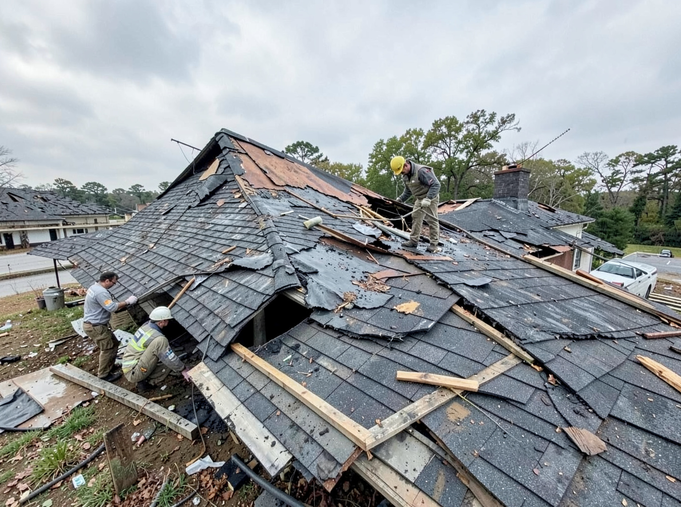 Storm Damage Roof Repair in Ames